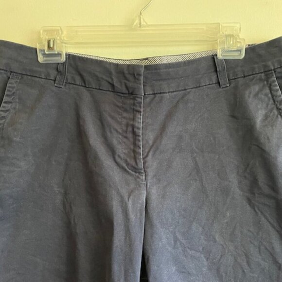 CROWN & IVY Classic Twill Navy 8.5" Chino Shorts 10 - Picture 3 of 14